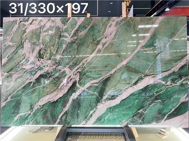 Cristallo Botanico Green Quartzite Slab
