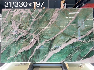 Cristallo Botanico Green Quartzite Slab