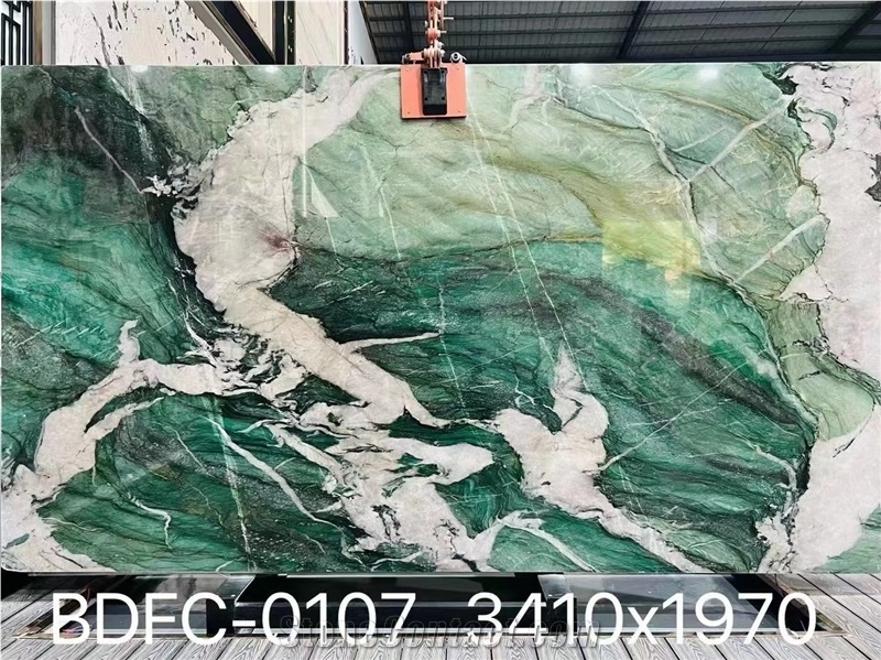 Cristallo Botanico Green Quartzite Slab