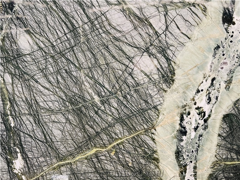 Dark Polar Rainforest Green Marble Slab
