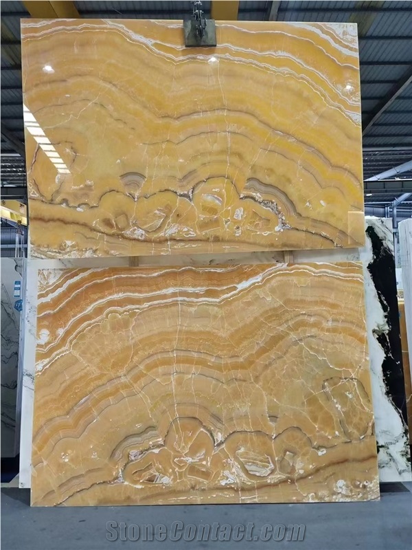 Golden Yellow Onyx Slab