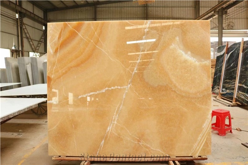 Golden Yellow Onyx Slab
