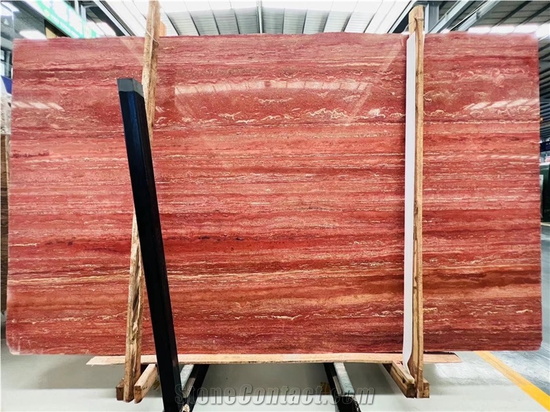Iran Red Travertine Slab
