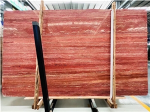 Iran Red Travertine Slab