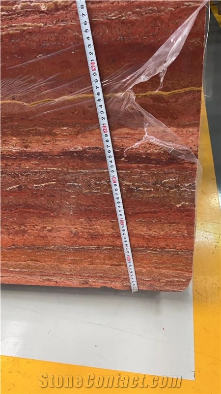 Iran Red Travertine Slab
