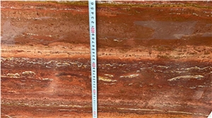 Iran Red Travertine Slab