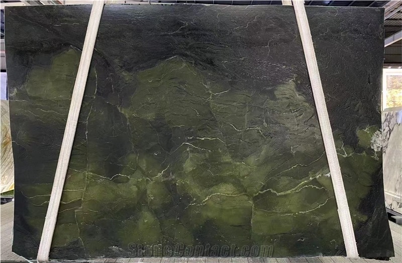 Polished Green Avocatus Quartzite Slab