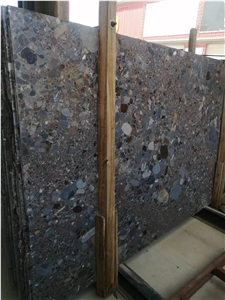 Blue Acquarius Granite Slab Polished, Blue Marinace Granite