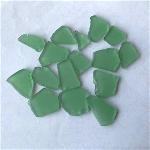 Recycled Glass Stone Frosted Mixed Color Plate
