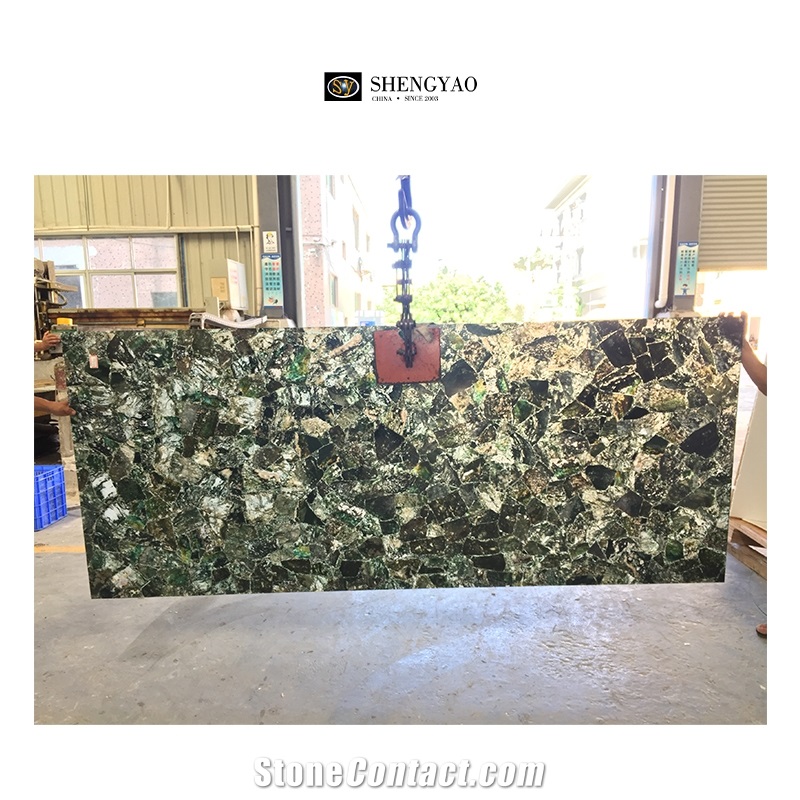 Natural Green Moss Agate Stone Semi Precious Stone Slab