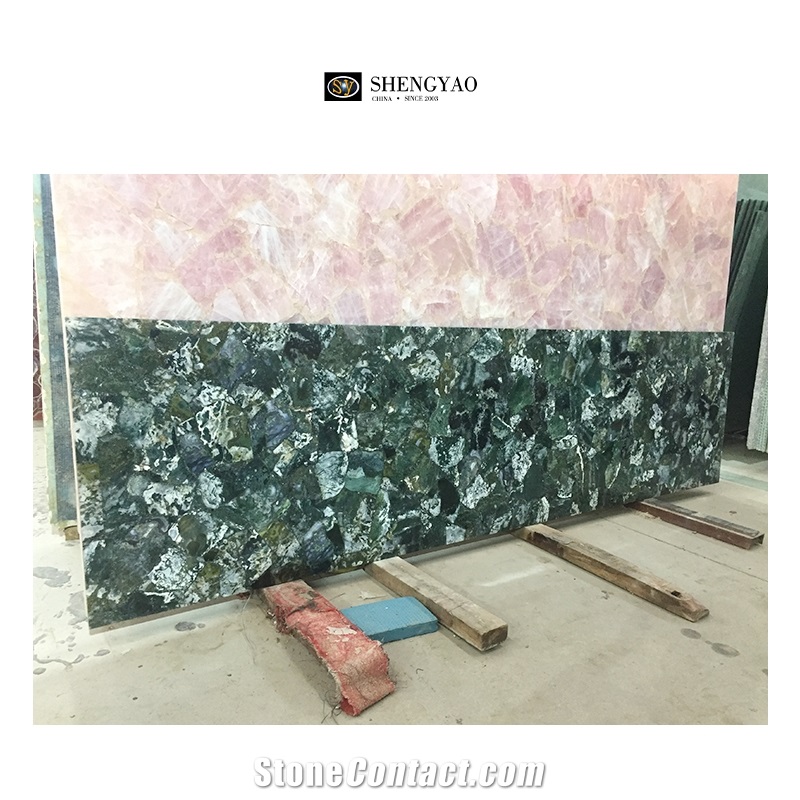 Natural Green Moss Agate Stone Semi Precious Stone Slab