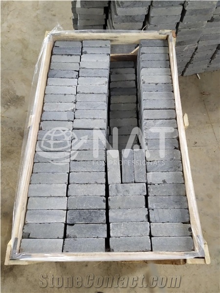 Vietnam Tumbled Bluestone Paver -Tumbled Cubes/Cobble Paving