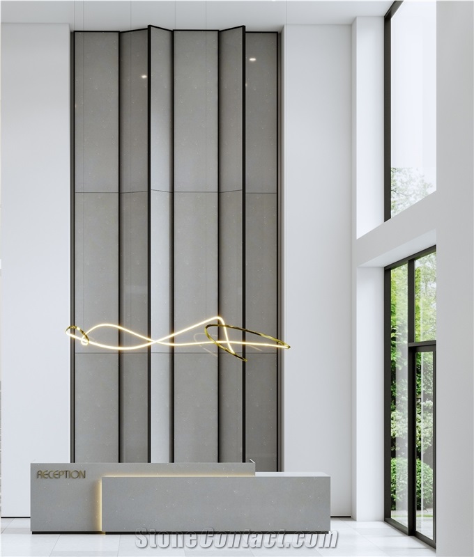 Vietnam Artificial Mirror Quartz LQ-312 Sparkling Grey