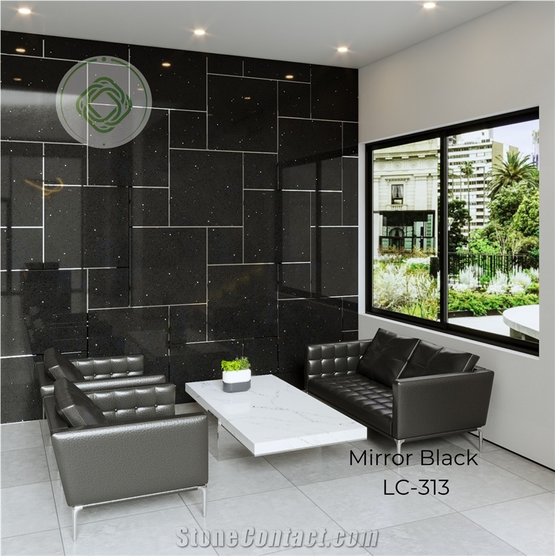 Vietnam Sparkling Black Quartz Stone LQ-313 For Kitchen