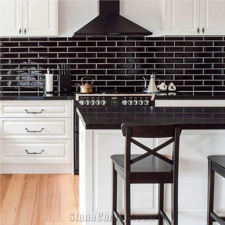 Vietnam Sparkling Black Quartz Stone LQ-313 For Kitchen