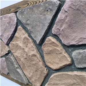 Multicolor Artificial Culture Stone For Outdoor Wall Patch