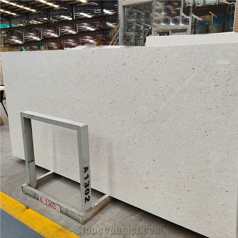 Italy Beige Slab Crema Pearl Limestone For Interior