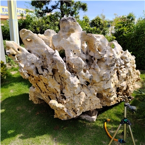 Lihgt Red Coral Taihu Lake Stone Landscaping Garden Rockery