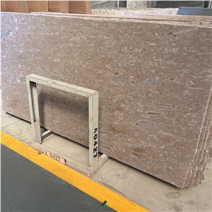 Matte National Orange Limestone For Tile Honed Floor