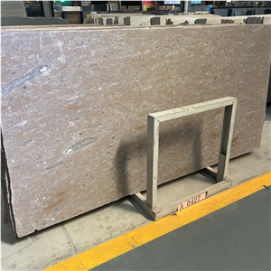 Matte National Orange Limestone For Tile Honed Floor