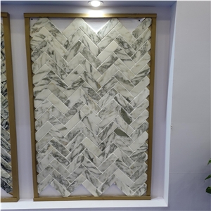 Nature Green Stone Mosaic For Living Room Decoration