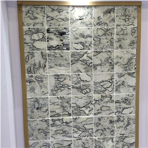 New Design Green Nature Stone Mosaic  For Living Room Wall