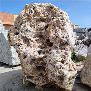 Red Coralline Taihu Lake Stone For Design Garden