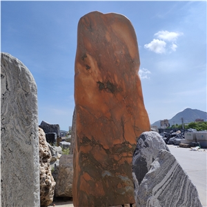 Red Landscape Stone Boulder For Decoration Garden Stone