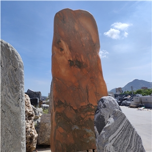 Red Landscape Stone Boulder For Decoration Garden Stone