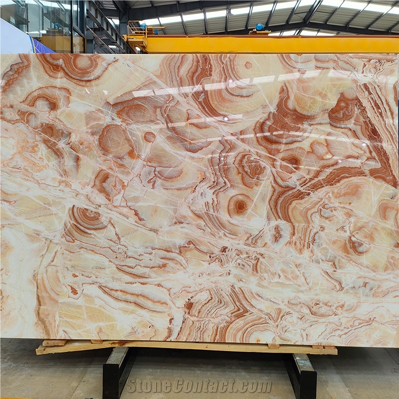 Red Onyx Slab Jade Cloud  For Wall And Slab