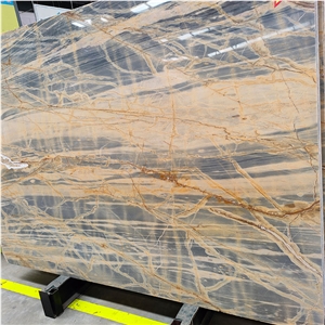 Reticulate Pattern Blue Marble Fior Di Bosco For Wall
