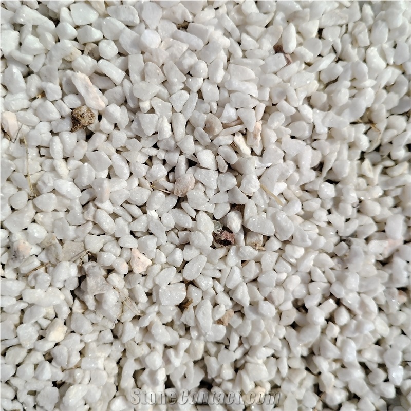 White Thassos Marble Crushed Chips Aggregates For Landscape
