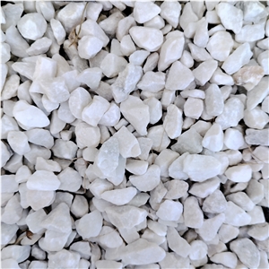 White Thassos Marble Crushed Stone For Garden Paving  Path