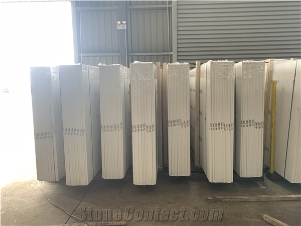 Artificial Stone Engineered Super White Powder Quartz Slabs