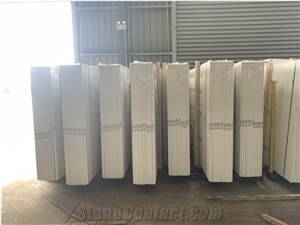 Artificial Stone Engineered Super White Powder Quartz Slabs