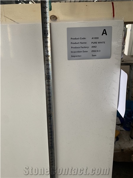 Artificial Stone Engineered Super White Powder Quartz Slabs