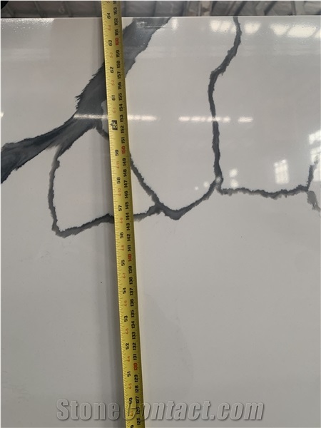 Calacatta Laza Black And White Quartz Stone High Quality
