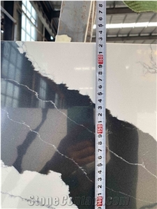 Calacatta White Panda Vein Preuim Quartz Slabs Factory Price