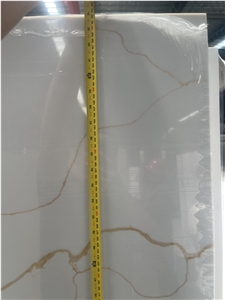 Engineered Quartz Stone Slabs For Promotion Calacatta Golden