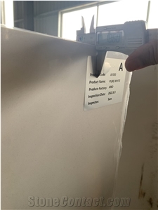 Excellent China High Gloss Quartz Slab Artificial Pure White