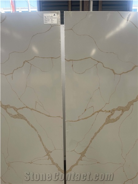 Lighting Calacatta Nero Quartz Exporteing Stone Slabs