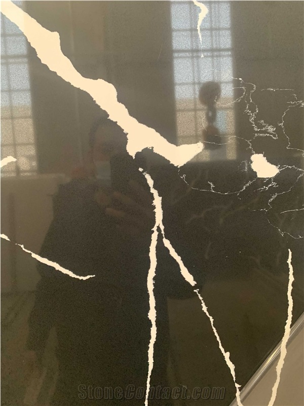 Nero Calacatta Slabs Design Quartz Slabs High Quality