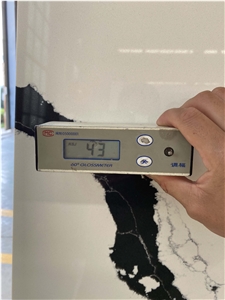Polished Panda White Quartz Kitchen Countertop Slabs