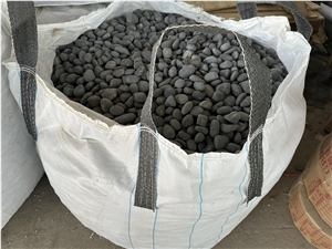 Black Pebble For Garden And Landscape Customized Size
