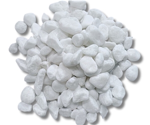 Snow White Pebbles For Garden Landscape Customized Size