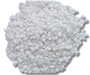 Snow White Pebbles For Garden Landscape Customized Size