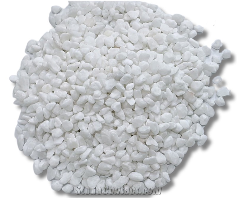Tumbled White Pebble Stone 10-80Mm