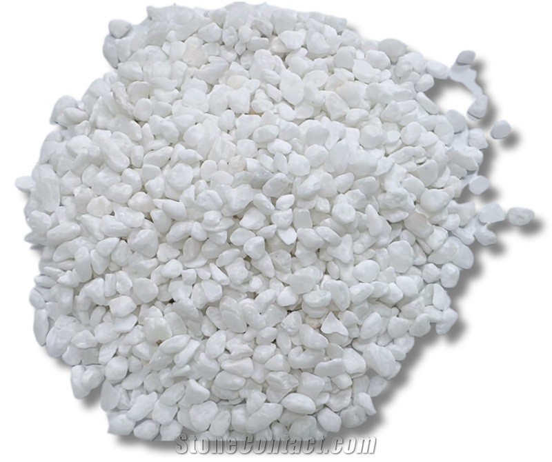Tumbled White Pebble Stone 10-80Mm