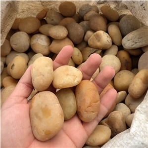 Tumbled Yellow Pebble Stone 10-80Mm