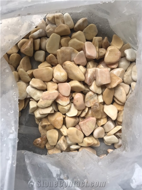 Tumbled Yellow Pebble Stone 10-80Mm